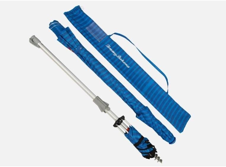 T0MMY BAHAMA 8 ft Beach Umbrella with wind vent and sand anchor