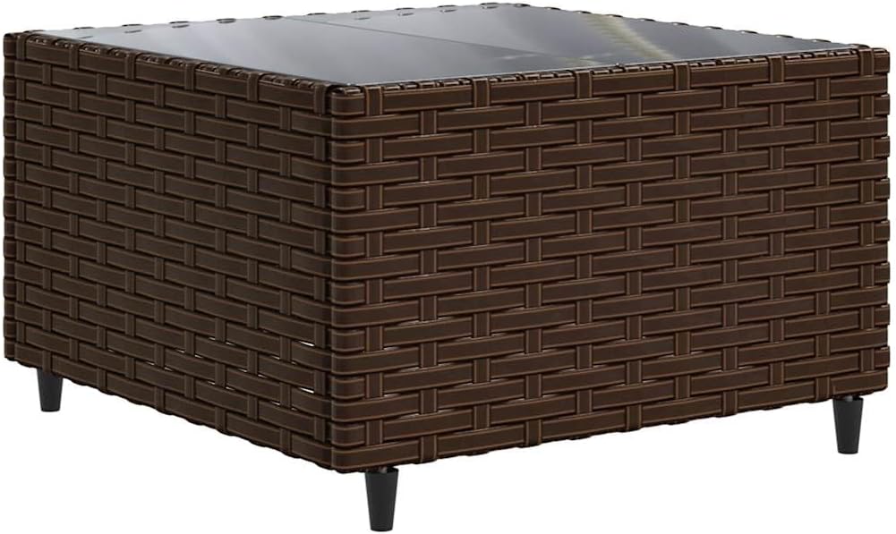 Patio Lounge Set Modern Outdoor Furniture PE Rattan with Green Cushions UV Resistant for Garden Balcony Terrace 6-Seater