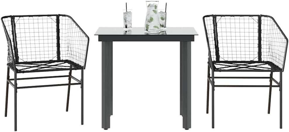 Garden Dining Set Brown Poly Rattan 6-Seater Outdoor Chairs Patio Furniture Set for Outdoor Terrace