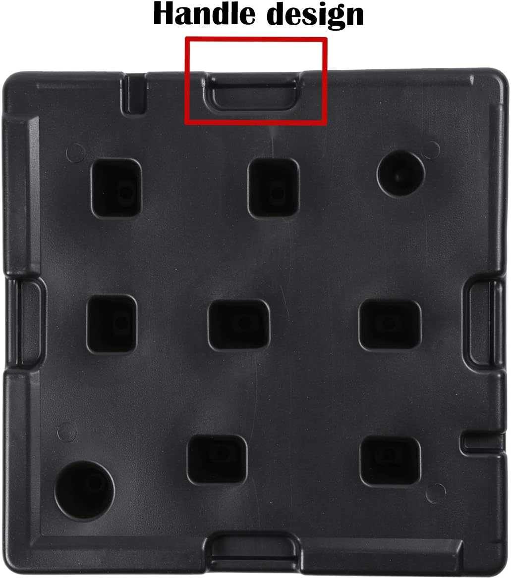 Sunnyglade 4pcs 200LB Square Patio Umbrella Base Water Filled Umbrella Stand Suitable for All Kinds Of Cross Tiles (Black)