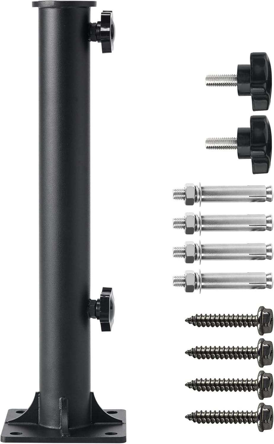 In-ground Umbrella Base for Offset Cantilever Umbrellas, Stainless Steels Outdoor Umbrella Base, Upright Outdoor Umbrella Holder