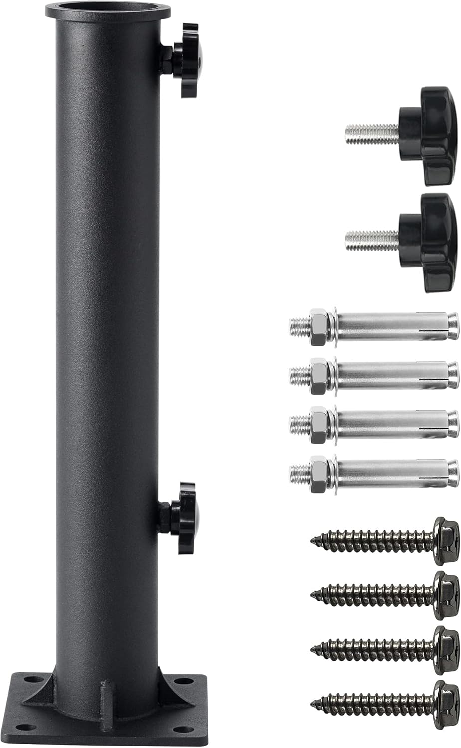 In-ground Umbrella Base for Offset Cantilever Umbrellas, Stainless Steels Outdoor Umbrella Base, Upright Outdoor Umbrella Holder
