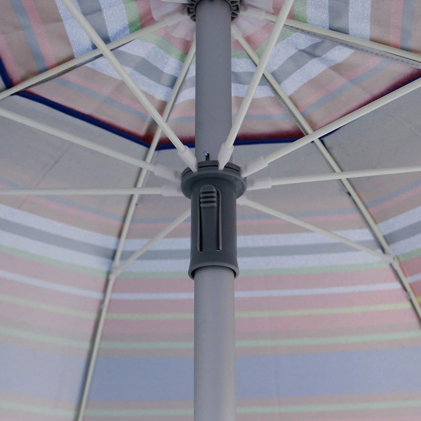 Blissun 7.2' Beach Umbrella with Sand Anchor, Outdoor Portable Beach Umbrella for Sand with Tilt Pole, Carry Bag, Air Vent