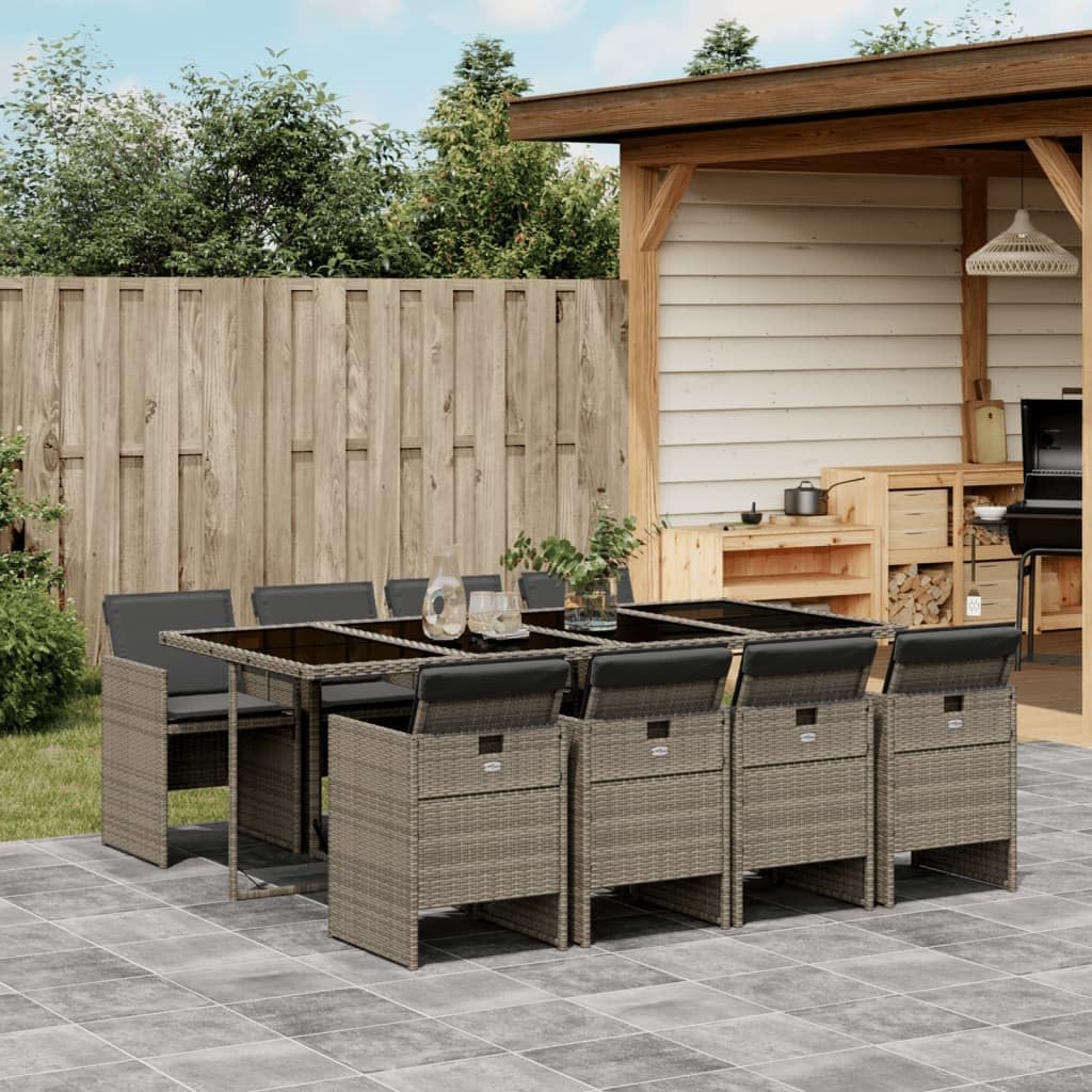 Patio Dining Set Set of 6 Beige PE Rattan 6-Seater Foldable Outdoor Furniture Patio Furniture for Terrace Outdoor