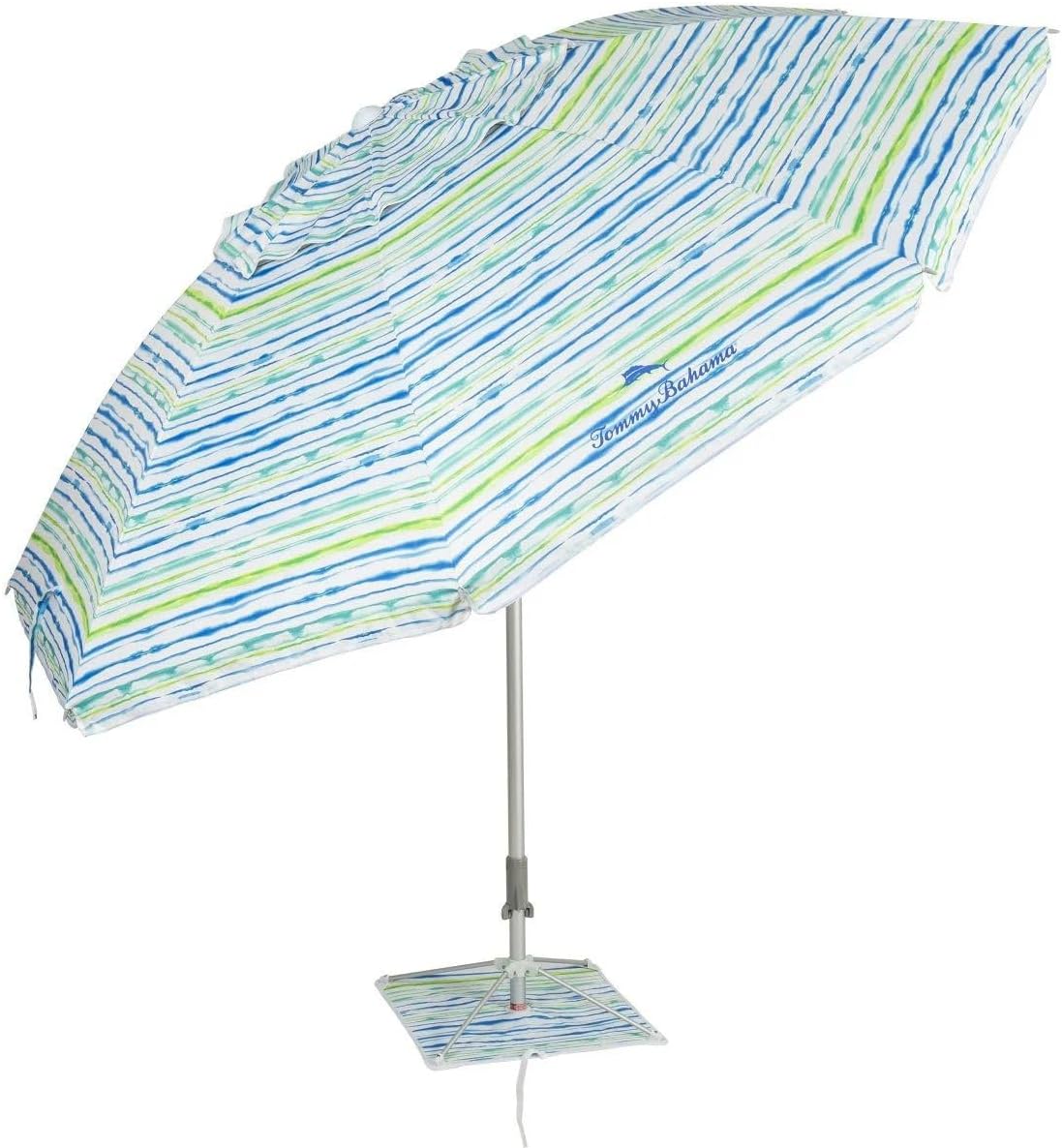T0MMY BAHAMA 8 ft Beach Umbrella with wind vent and sand anchor