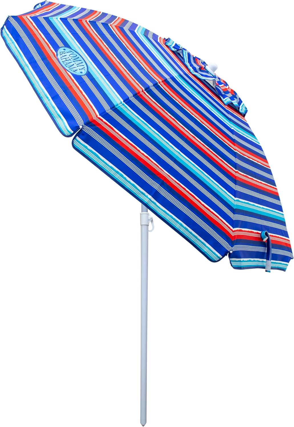 Tommy Bahama 6' UPF 50+ Tilt Beach Umbrella with Integrated Sand Anchor, Wind Vent, and Carry Bag