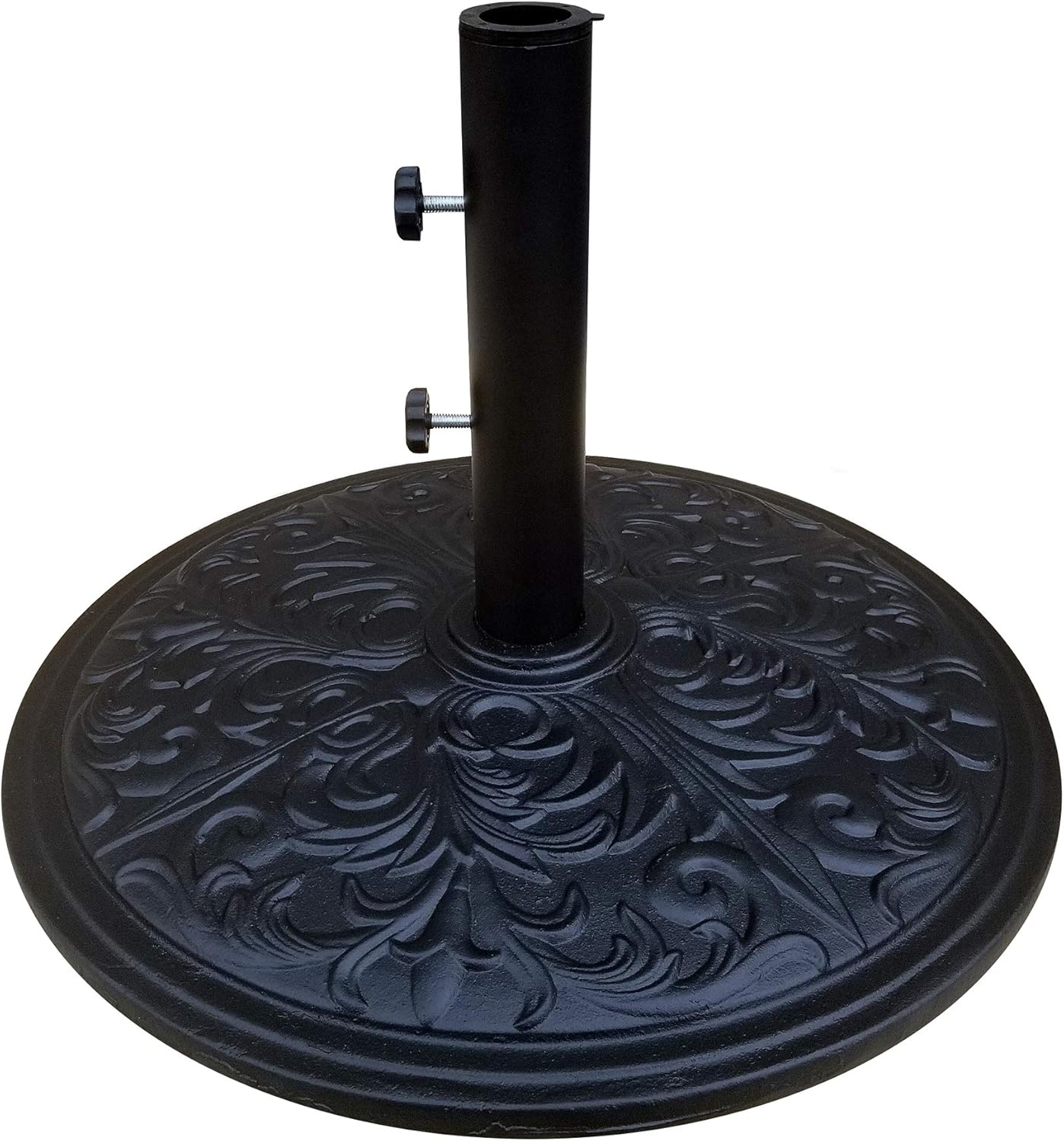 Umbrella Base Cast Iron with Black Powder Coating Weight 50 lbs