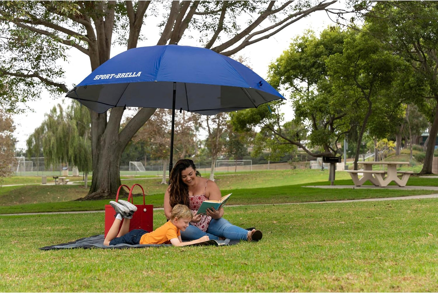 Sport-Brella Premiere XL UPF 50+ Umbrella Shelter for Sun and Rain Protection